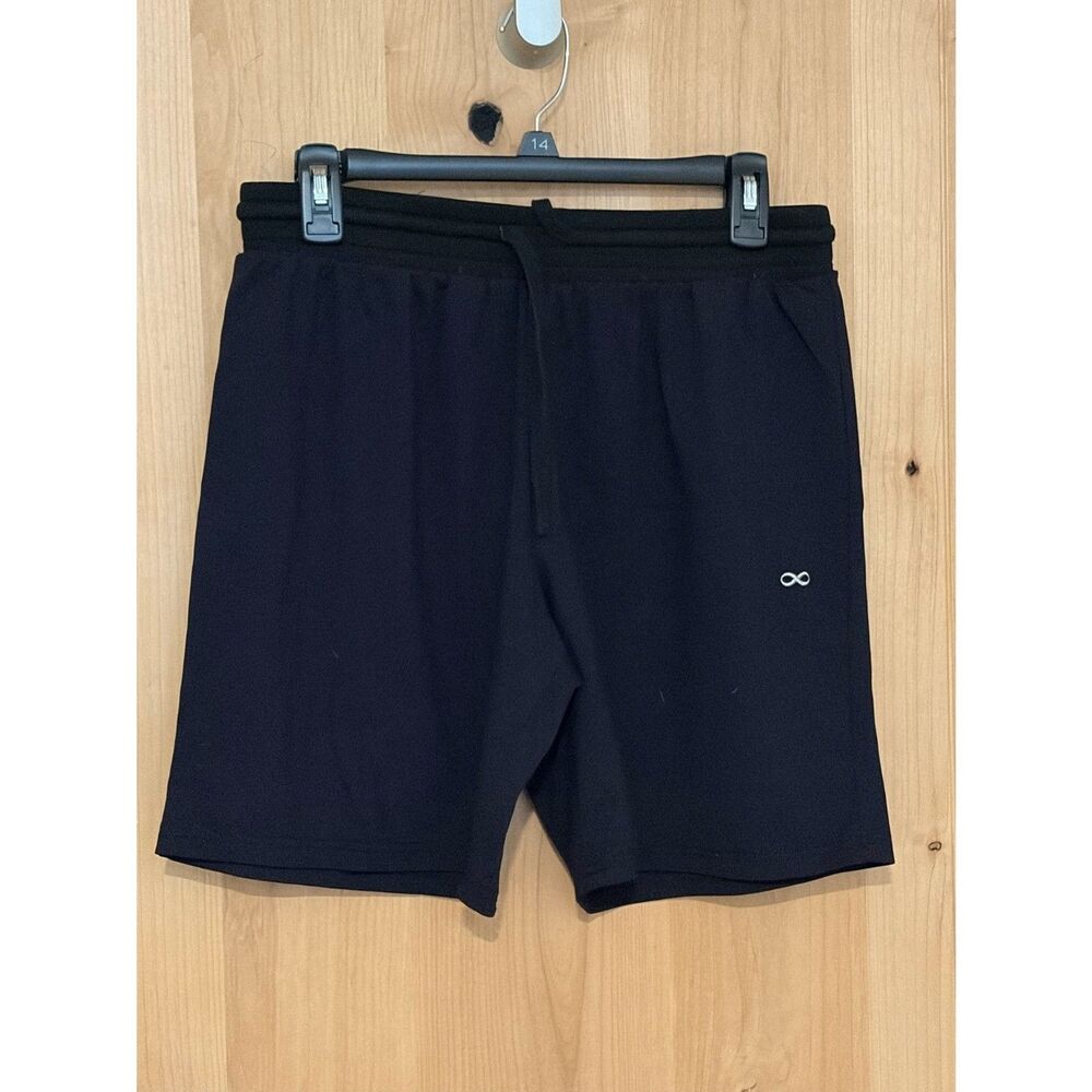YogaAddict Men's Black Yoga Shorts, Large EUC